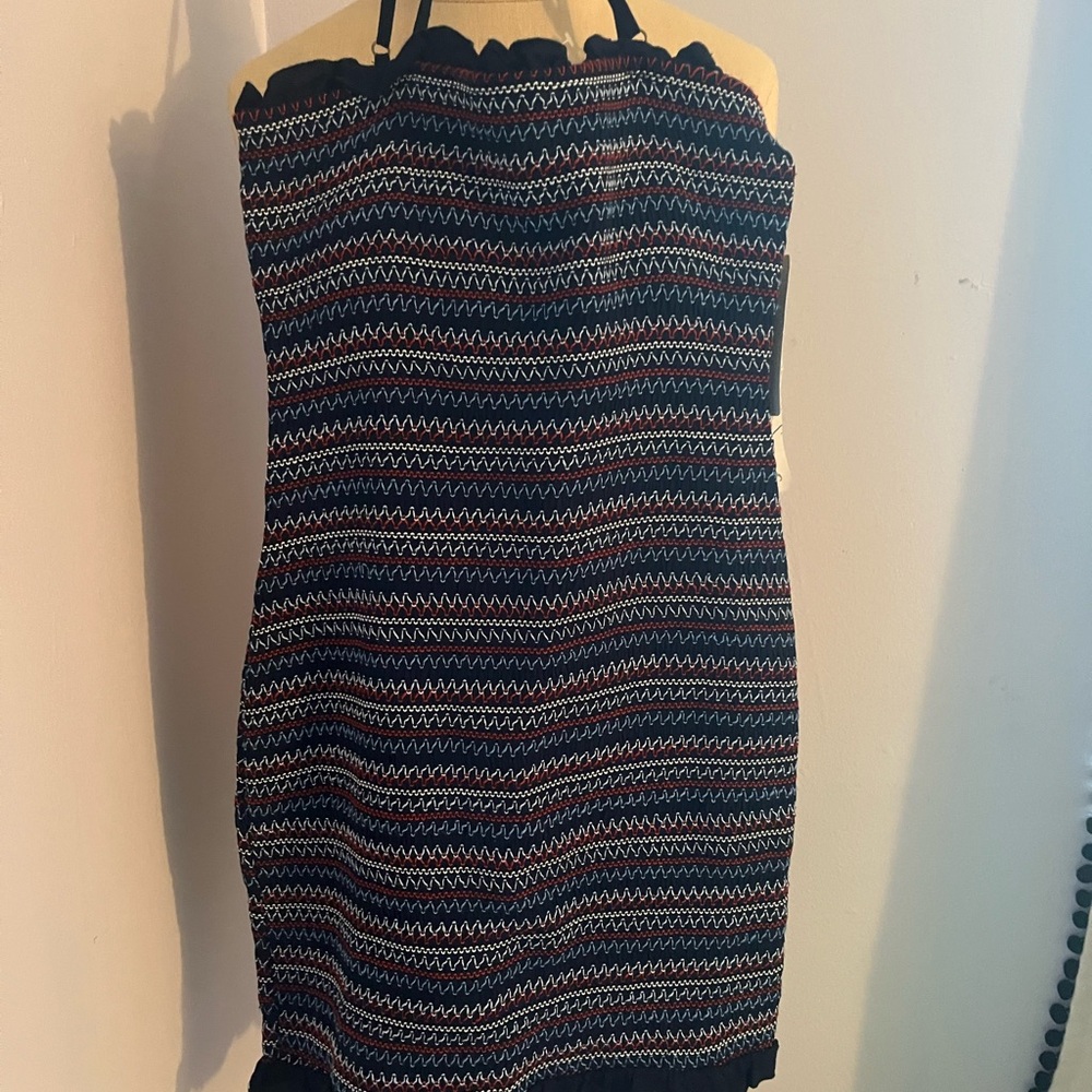 Taylor & Sage Striped Body Con Smocked Dress